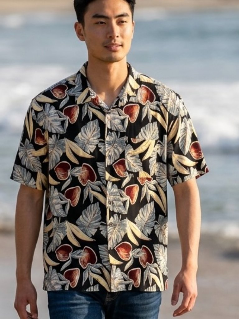 Munsingwear Hawaiian Shirt Men’s 4xlt Short Sleeve Button Up Floral
